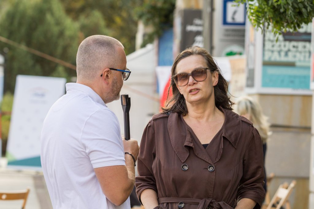 VI festiwal literacki - Maria Seweryn podczas wywiadu Maria Seweryn podczas wywiadu